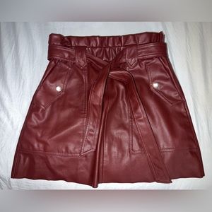 ZARA High Waisted Faux leather skirt